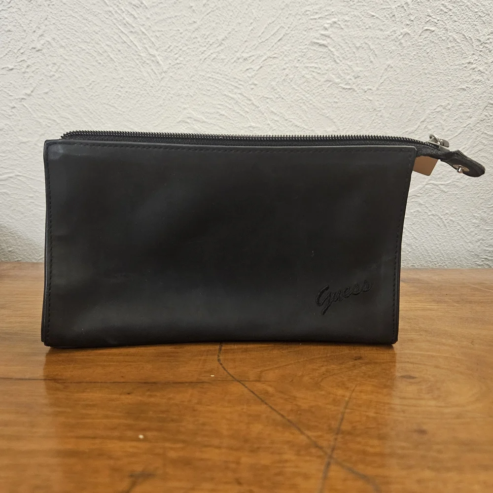Guess Brand Makeup Bag - Travel Bag Cosmetic Black‎ Bag